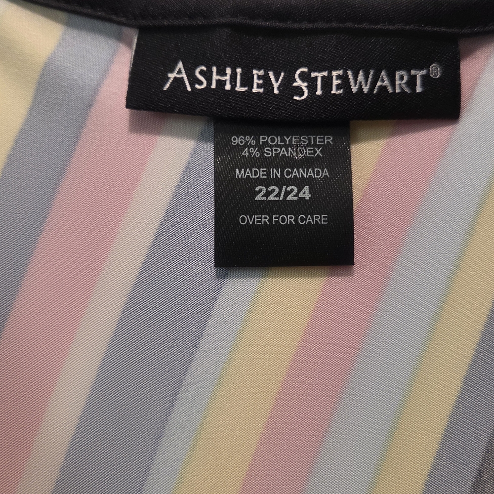 Ashley Stewart Pastel Striped Dress - Picture 2 of 5
